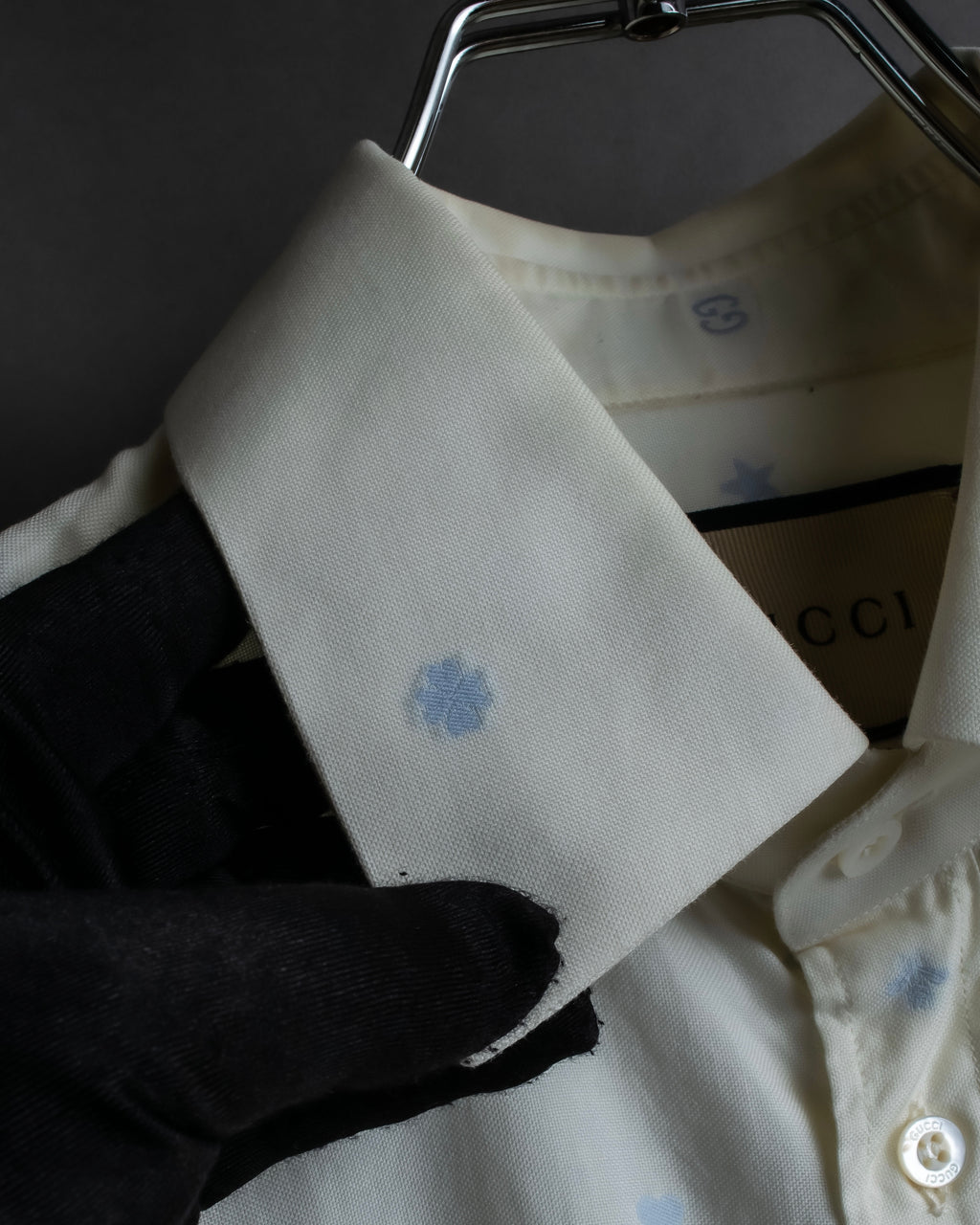 "GUCCI" Iconic embroidered pattern cotton shirt