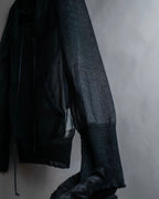 "sacai" Wig design sheer hooded pullover