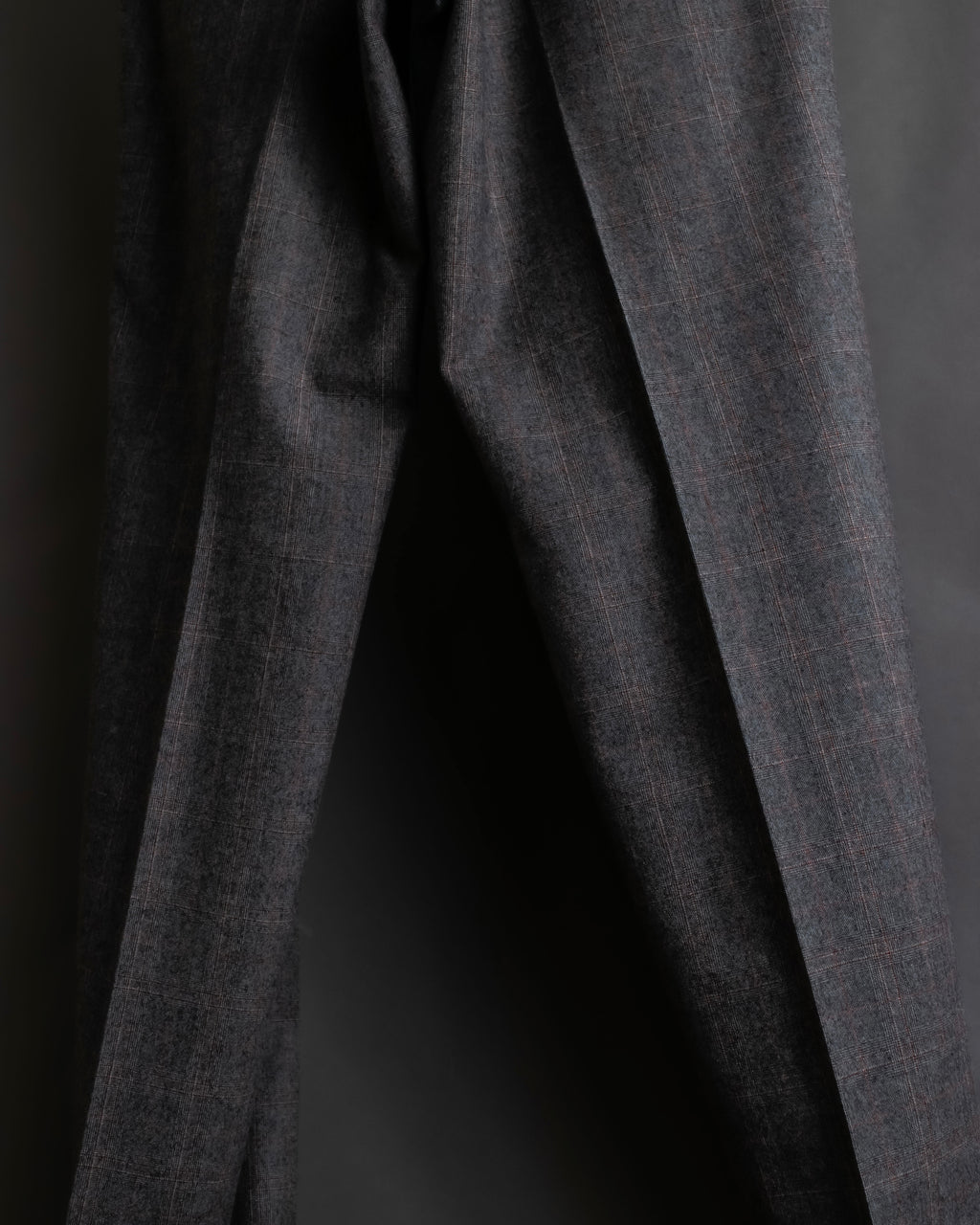 "HERMES" Heather gray cashmere blend slacks