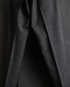 "HERMES" Heather gray cashmere blend slacks