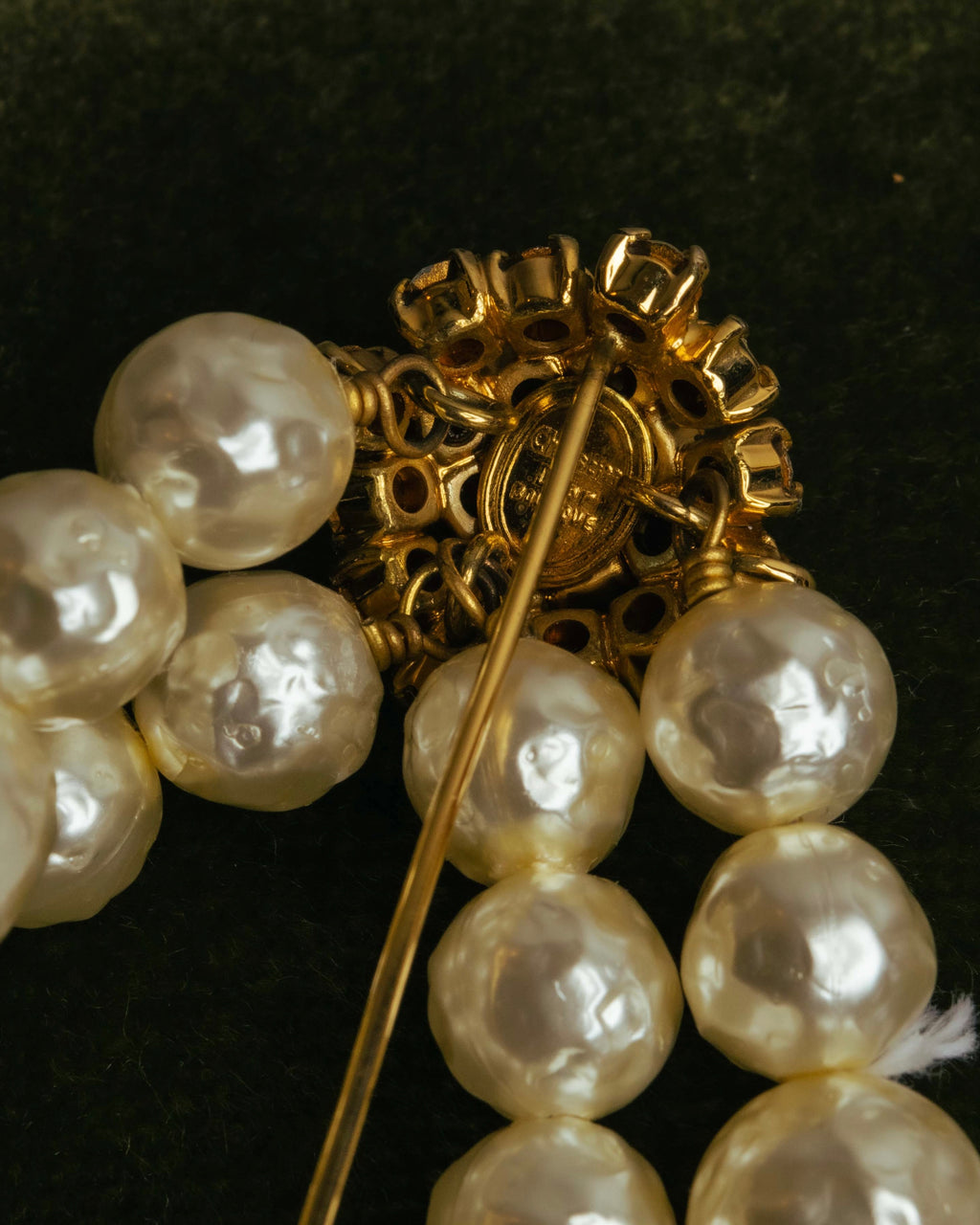 “Christian Dior” 70’s-80’s Boutique pearl rhinestone brooch