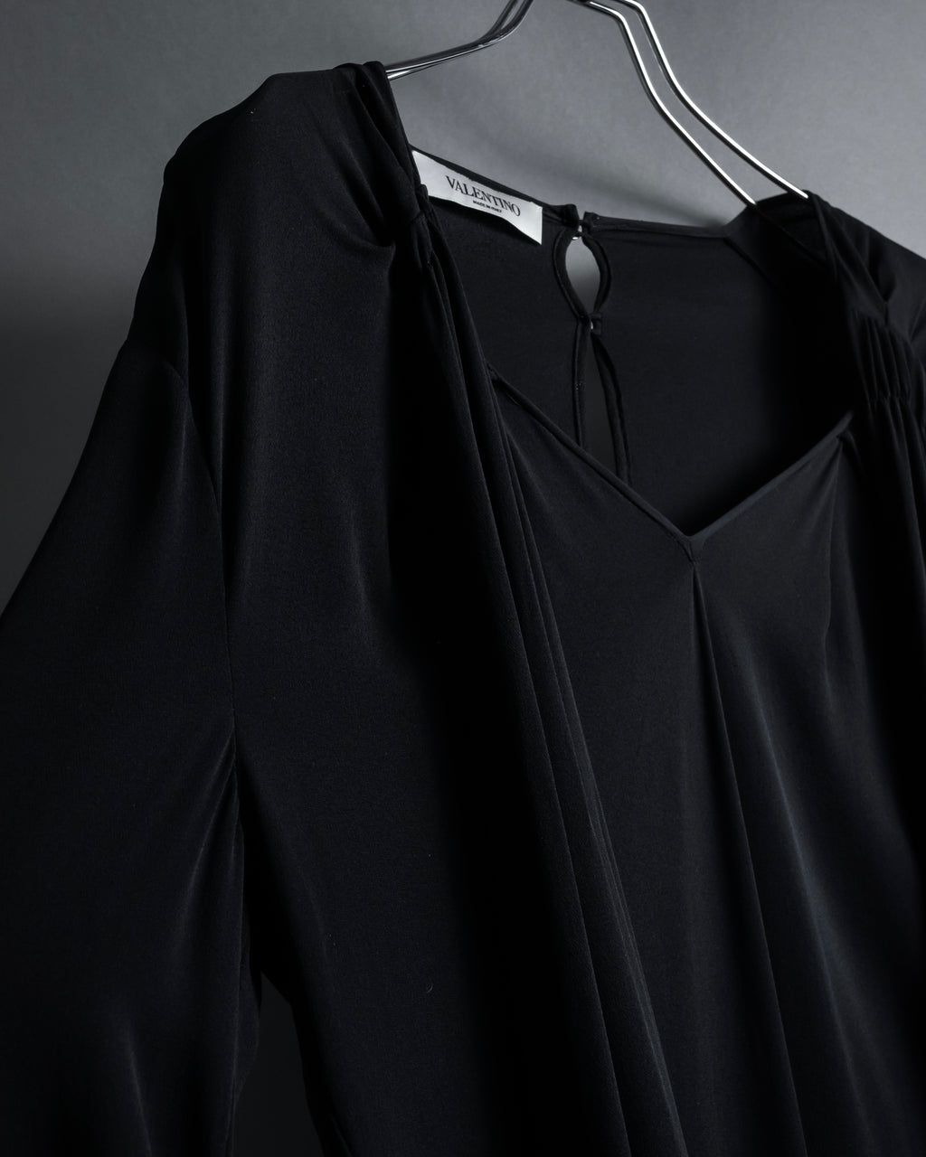 "VALENTINO" 2020-21 Gathered design bow tie skipper silk pullover