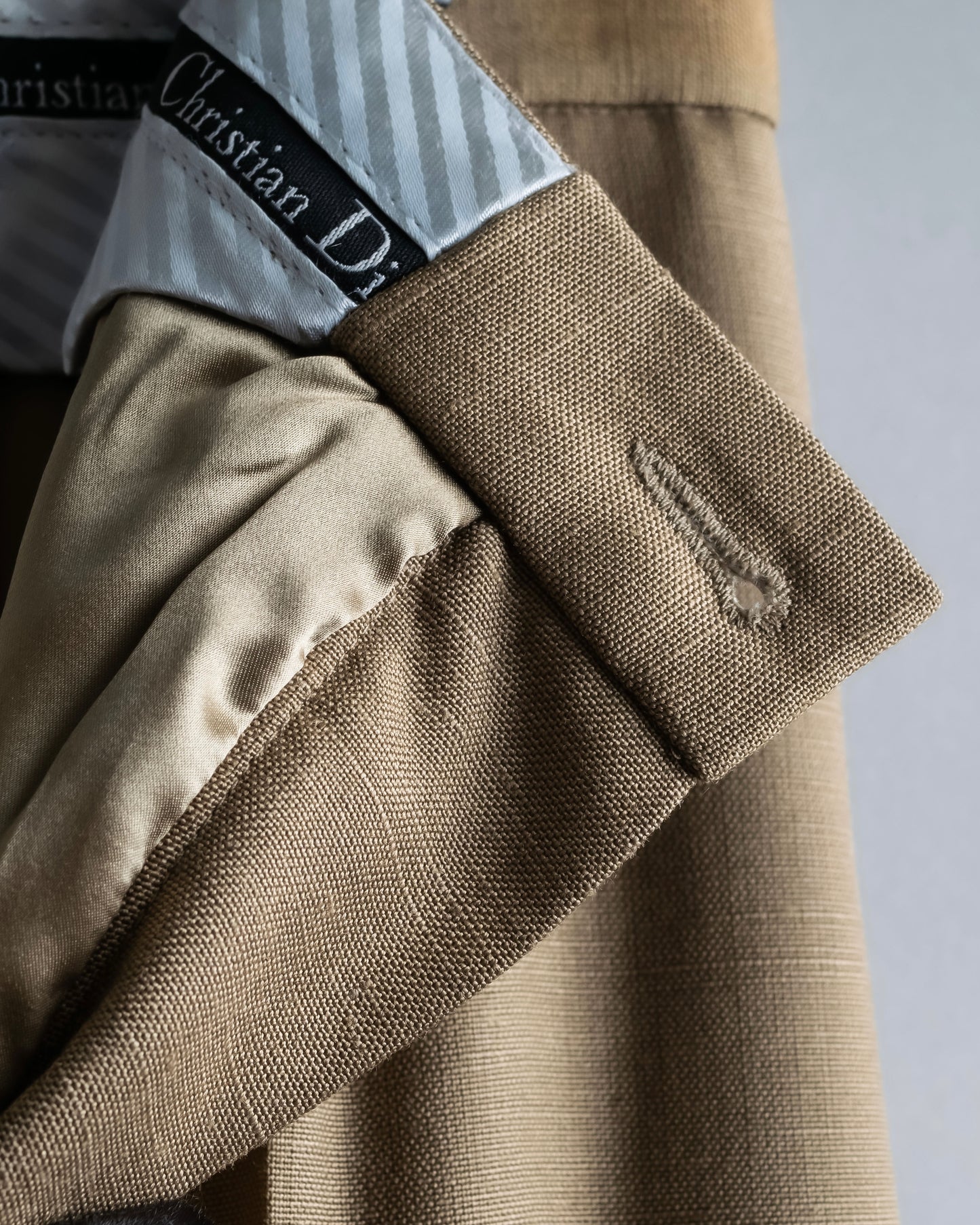 "Christian Dior" Center press wide tapered slacks