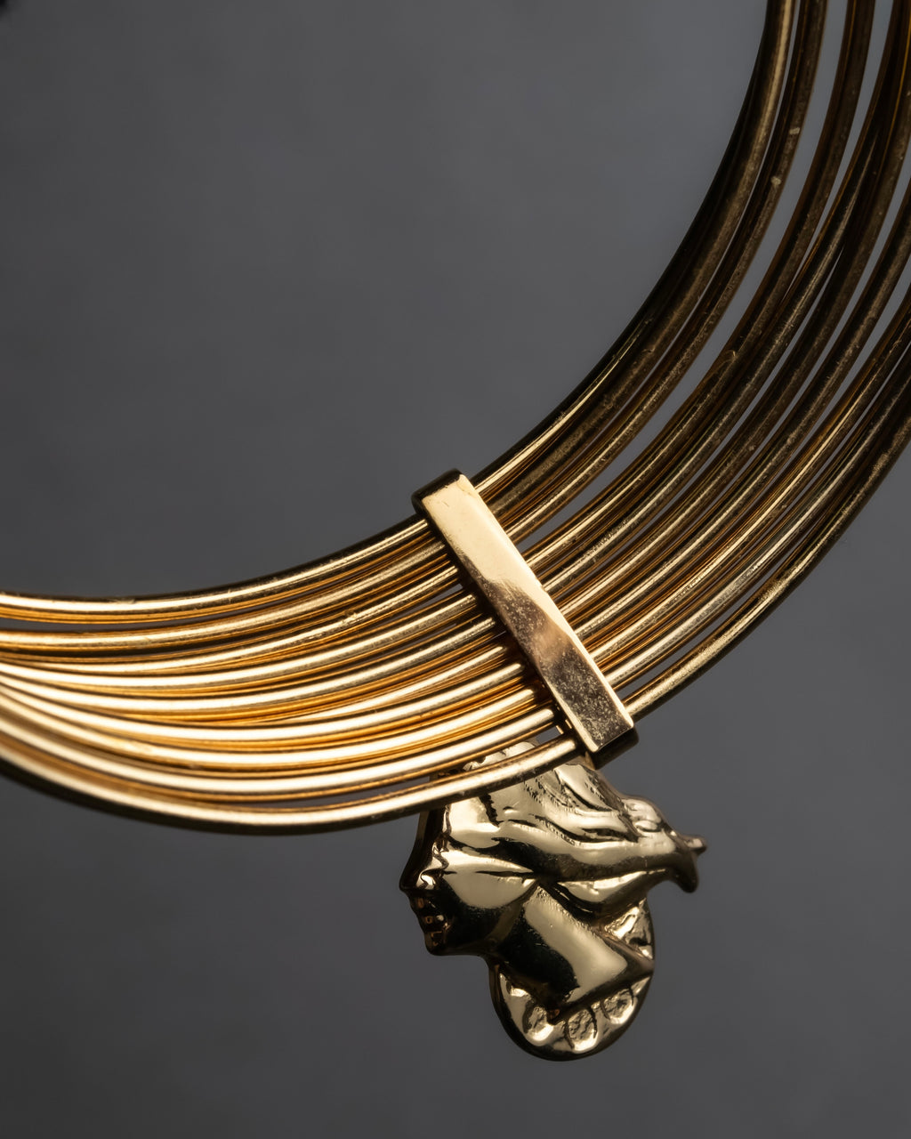 "Dolce & Gabbana" Ultra-thin wire layered gold metal bangle