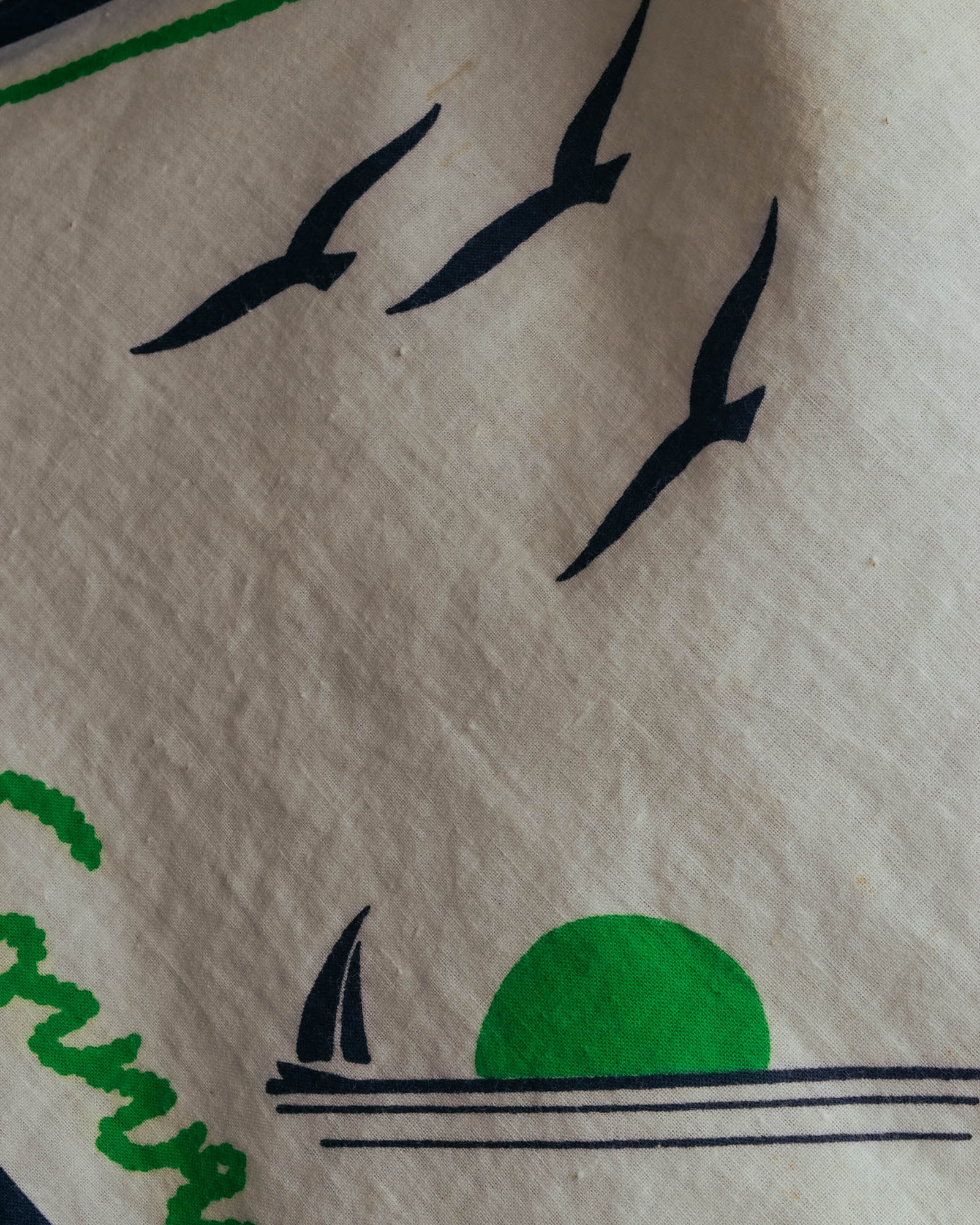 "Vintage" Souvenir de bretagne marine scarf