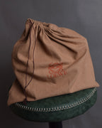 "LOEWE" Anagram logo engraved bicolor leather square bag