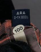 "JEAN PAUL GAULTIER HOMME" Drawing camouflage design silk neck tie