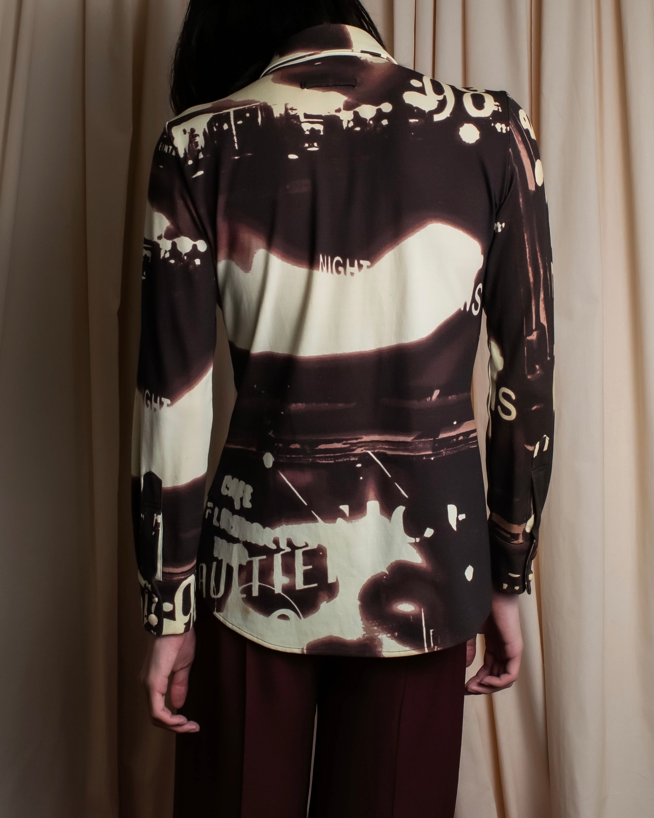 "JEAN PAUL GAULTIER" City night view graphic shirt