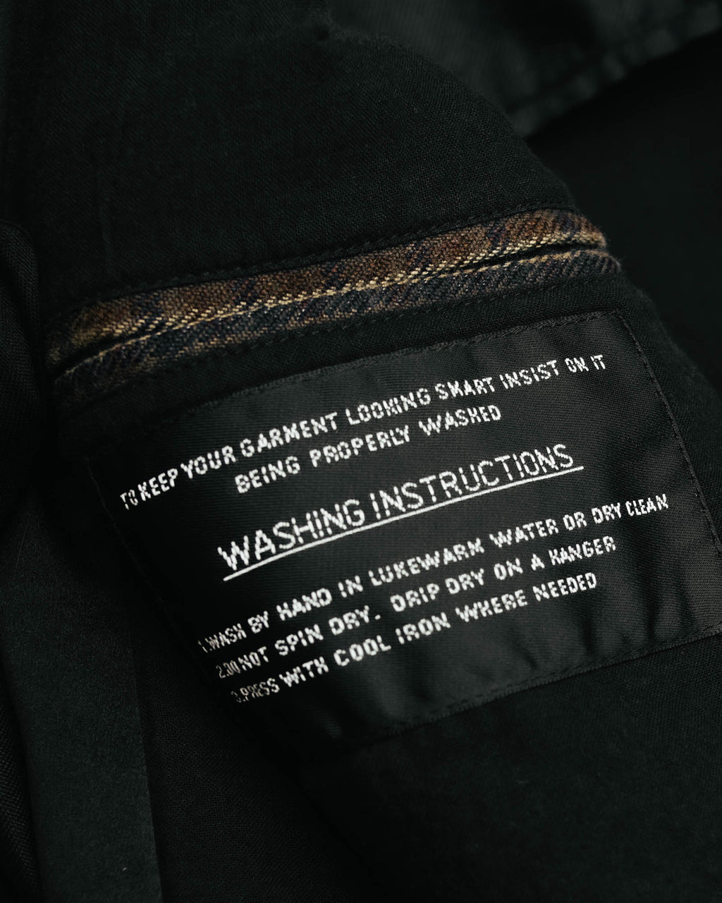 -SPECIAL- "Maison Martin Margiela" 00's Check shawl collar smoking jacket with satin contrast