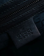 "GUCCI" Vintage gold metal fittings mini doctor bag