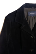 BURBERRY/ Slim Fit Single Breasted Corduroy Set Up Black