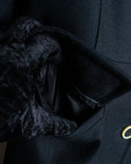 "ALBERTA FERRETTI" Large button shaped flare silhouette soutien collar coat