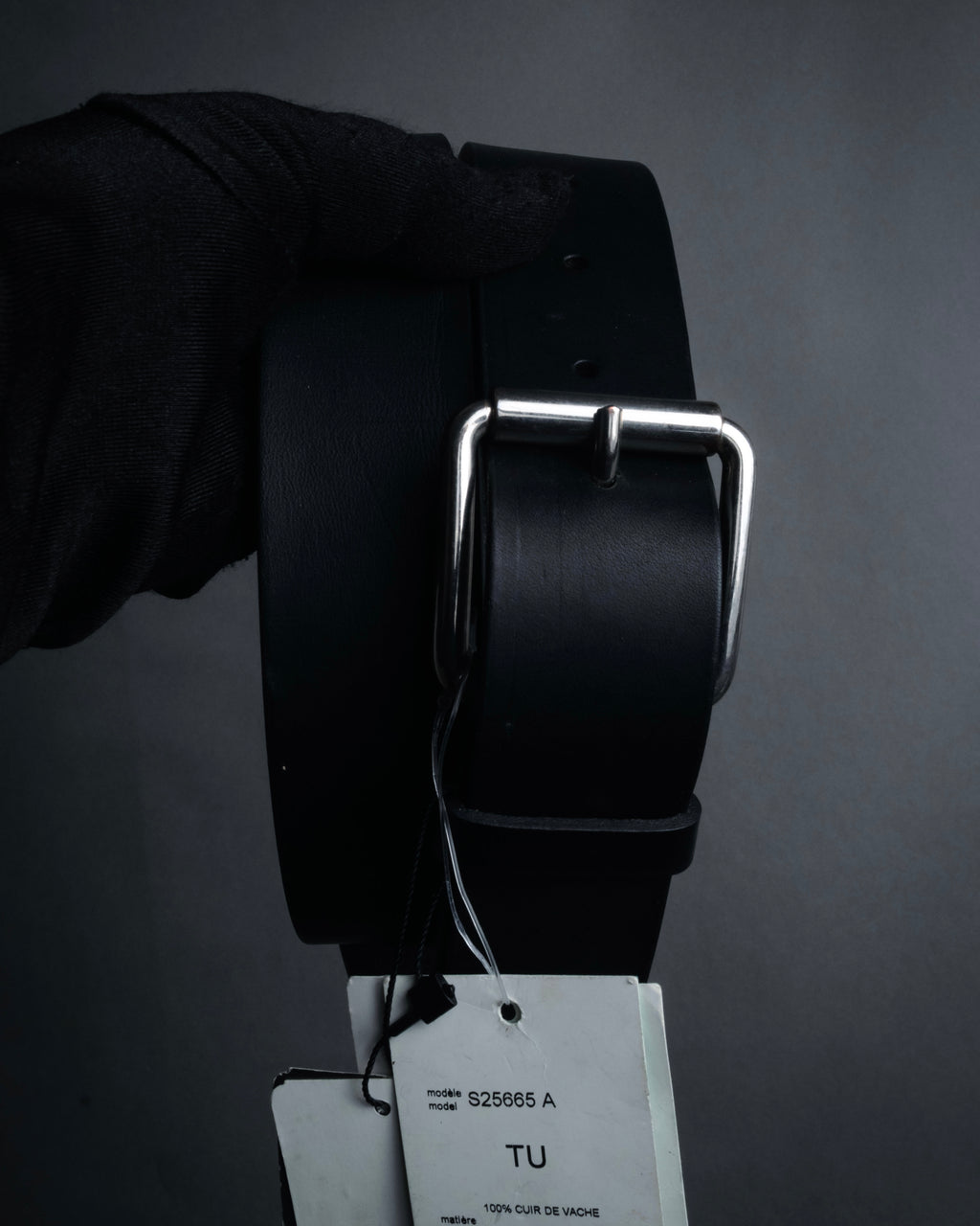 “COMME des GARCONS SHIRT” 00’s Minimal leather roller belt