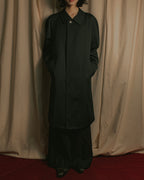 “Yves Saint Laurent” 90’s clean fly-front bal collar coat