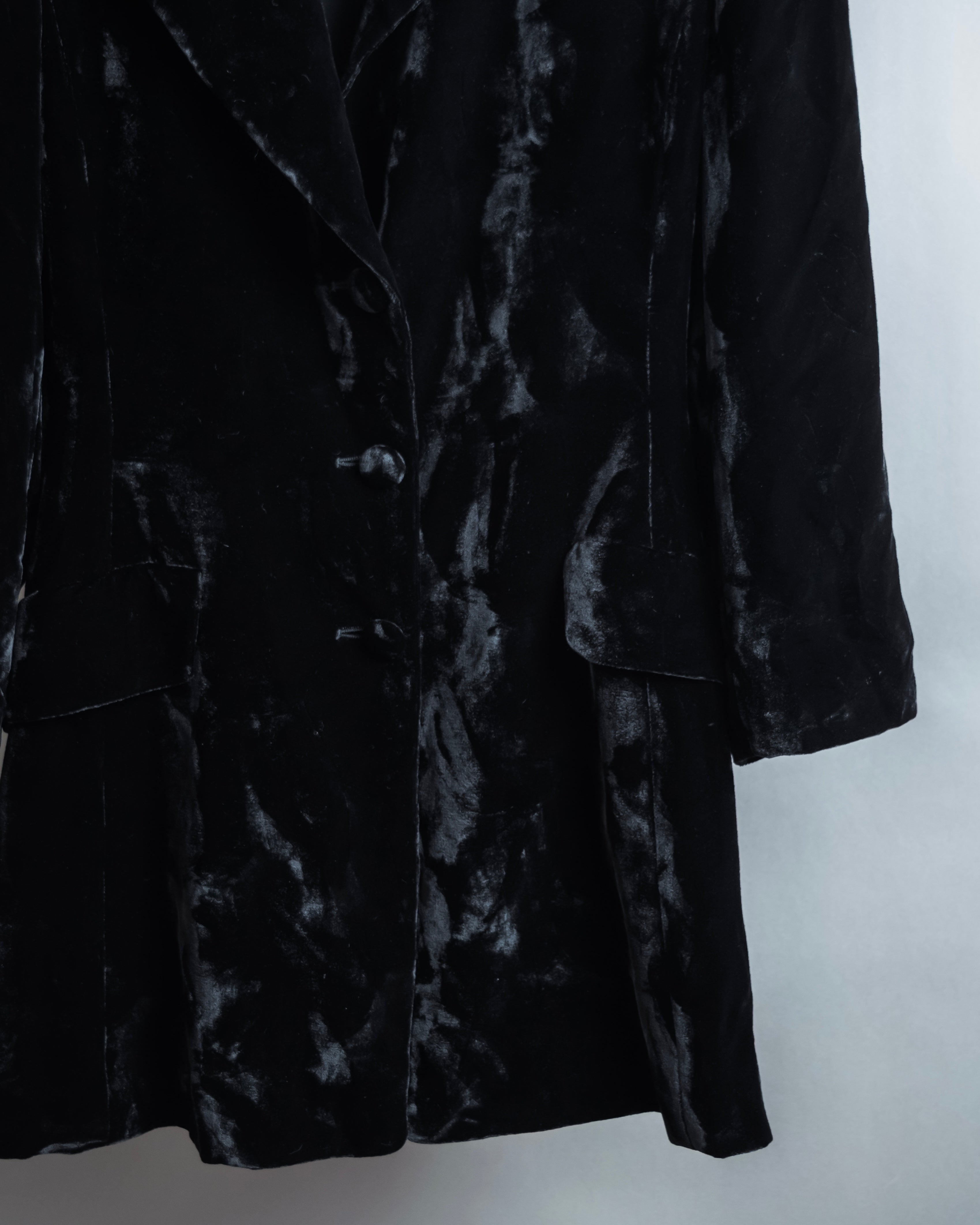 "ERREUNO" Relaxed tailored velour jacket