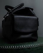 "Salvatore Ferragamo" Gancini motif design leather bowling bag