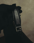 "Burberrys" 80's-90's Classic black leather top-handle handbag