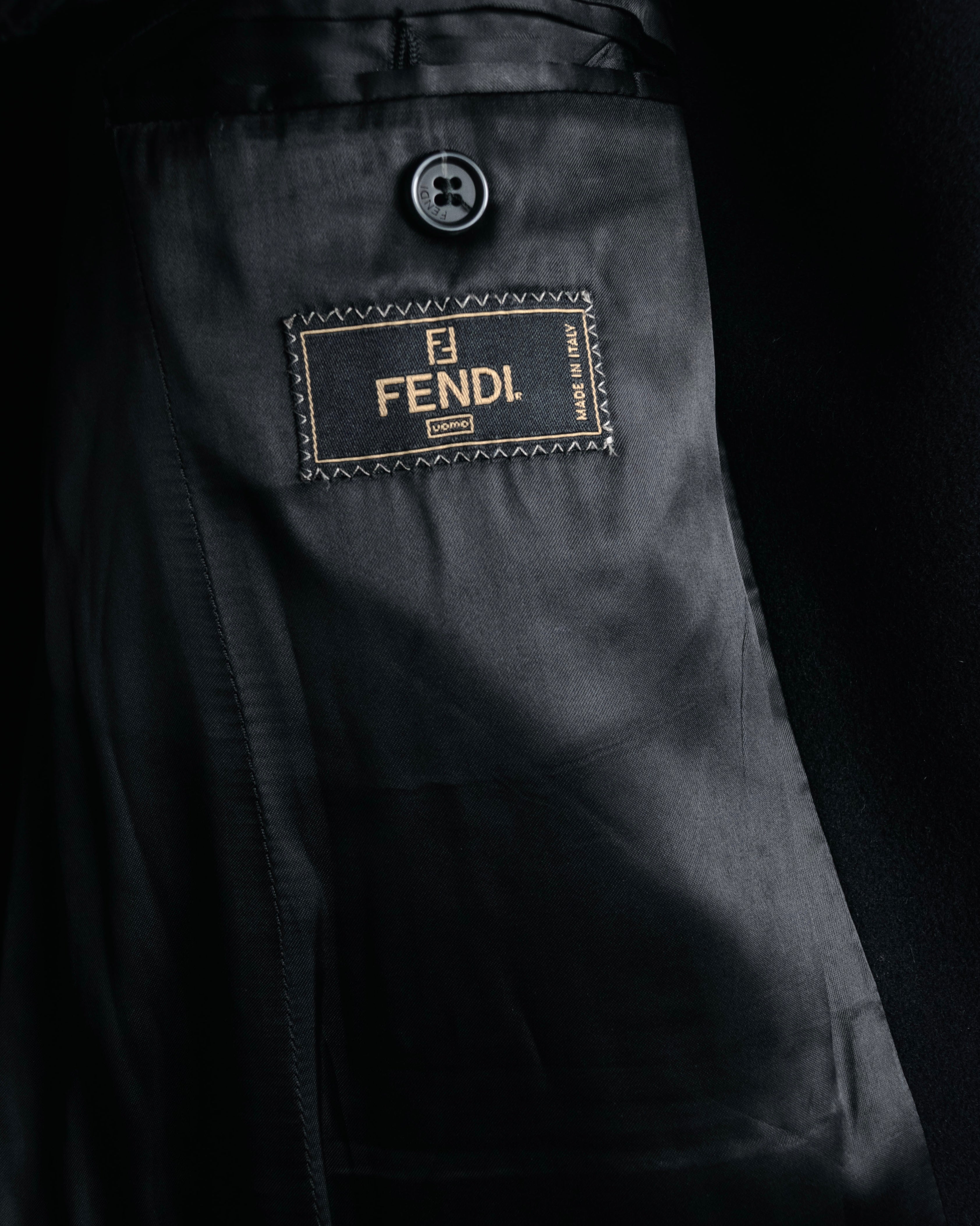 "FENDI" 00’s virgin wool chesterfield coat