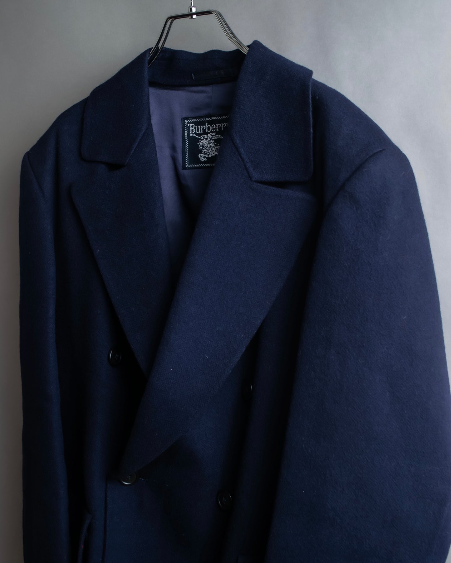 "BURBERRYS" Oversized wide lapel tailored coat