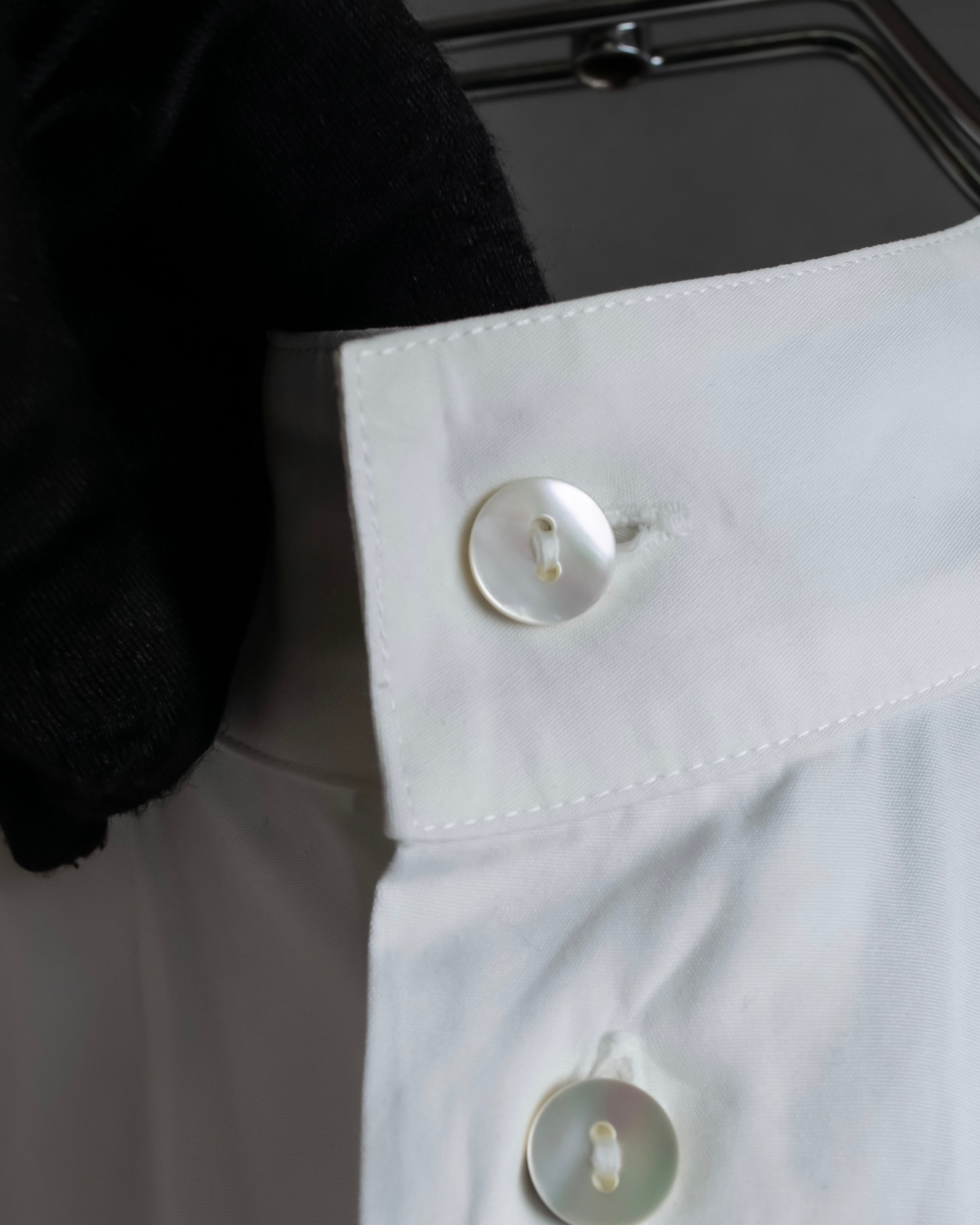 "JEAN PAUL GAULTIER" Cotton poplin stand-collar white shirt