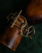 "Salvatore Ferragamo" Gancini motif layered gold bracelet