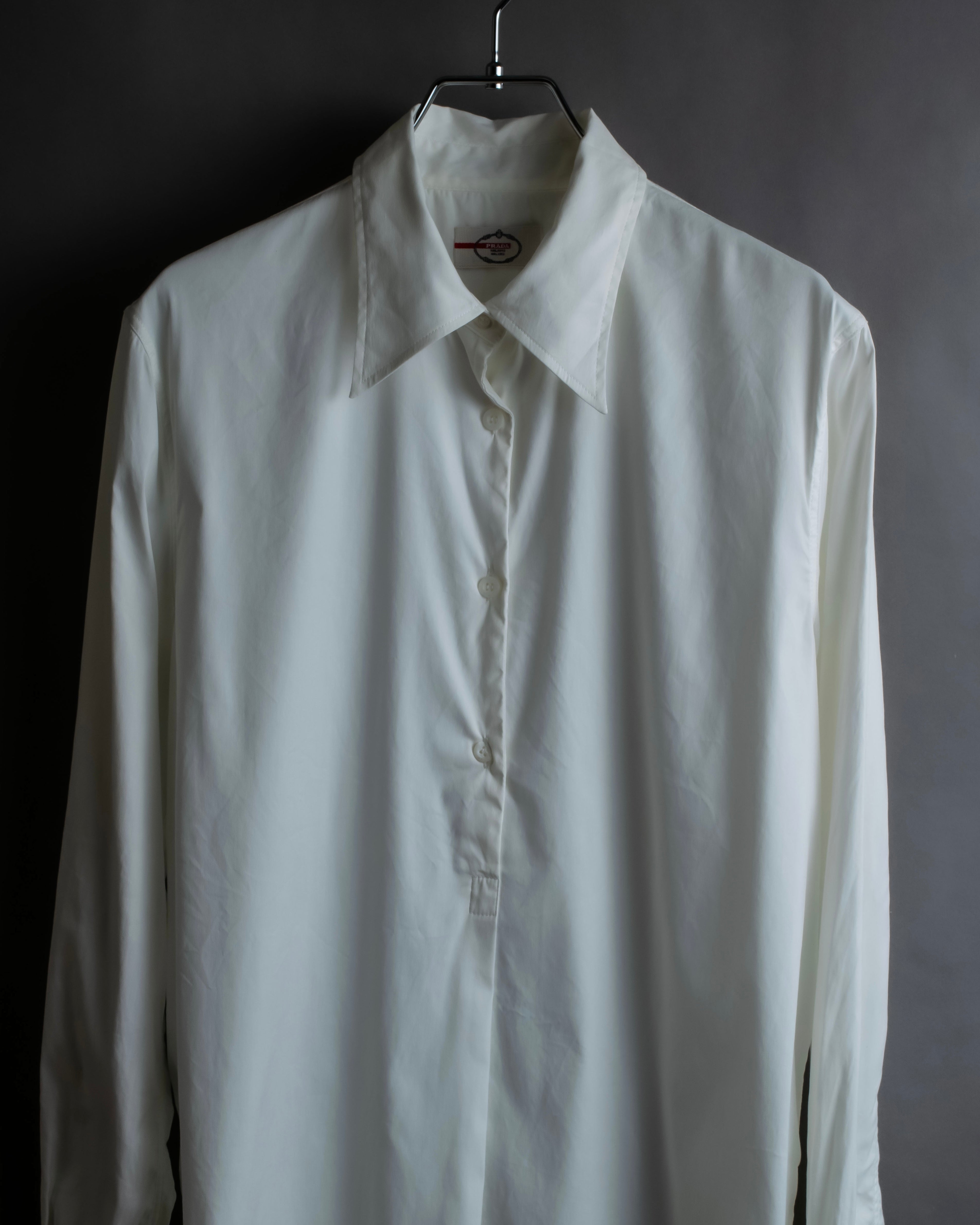 "PRADA" Oversized A-line silhouette long shirt