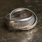 “Celine” Silver 925 engraved double ring