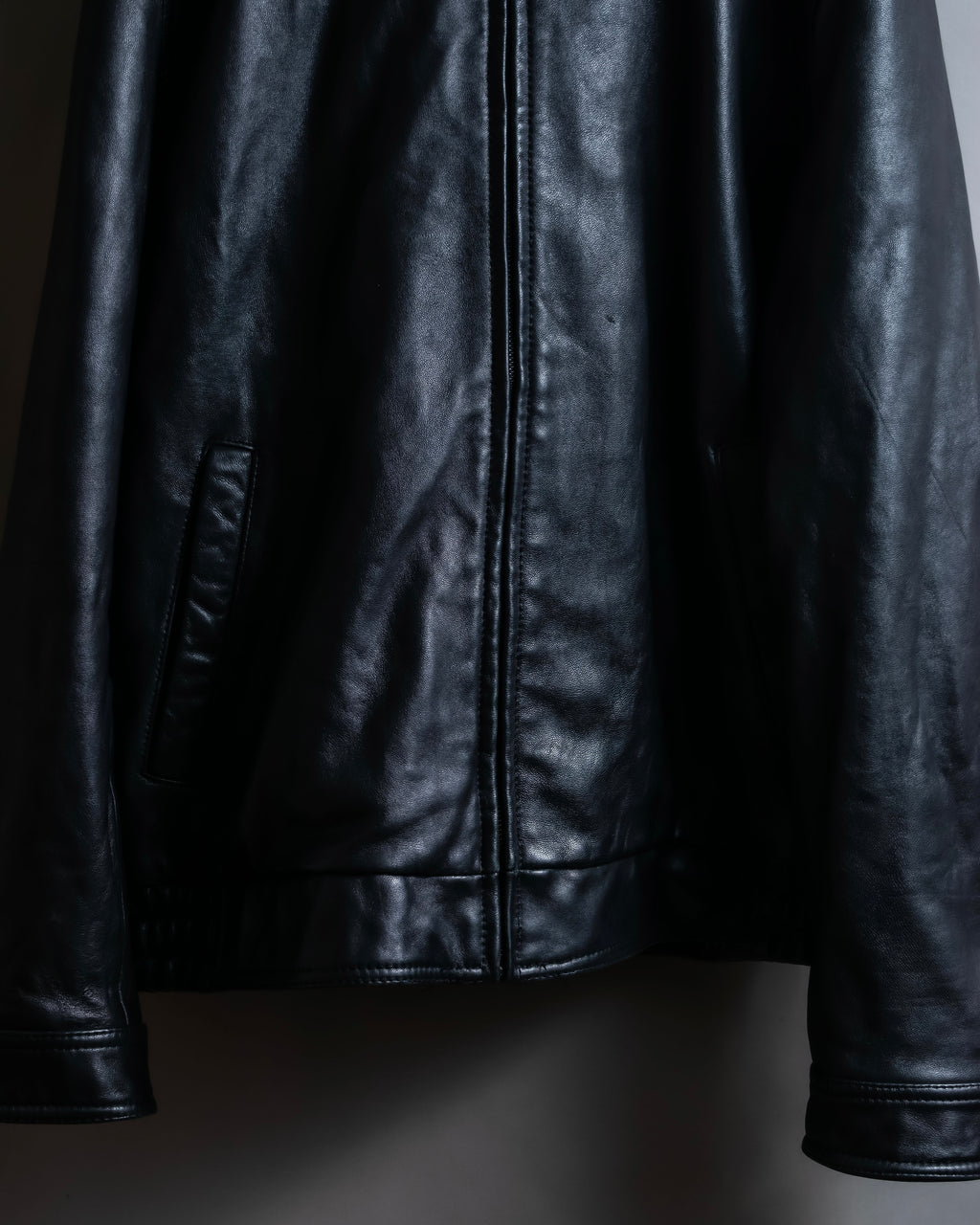 "M. JULIAN" High quality leather single riders blouson