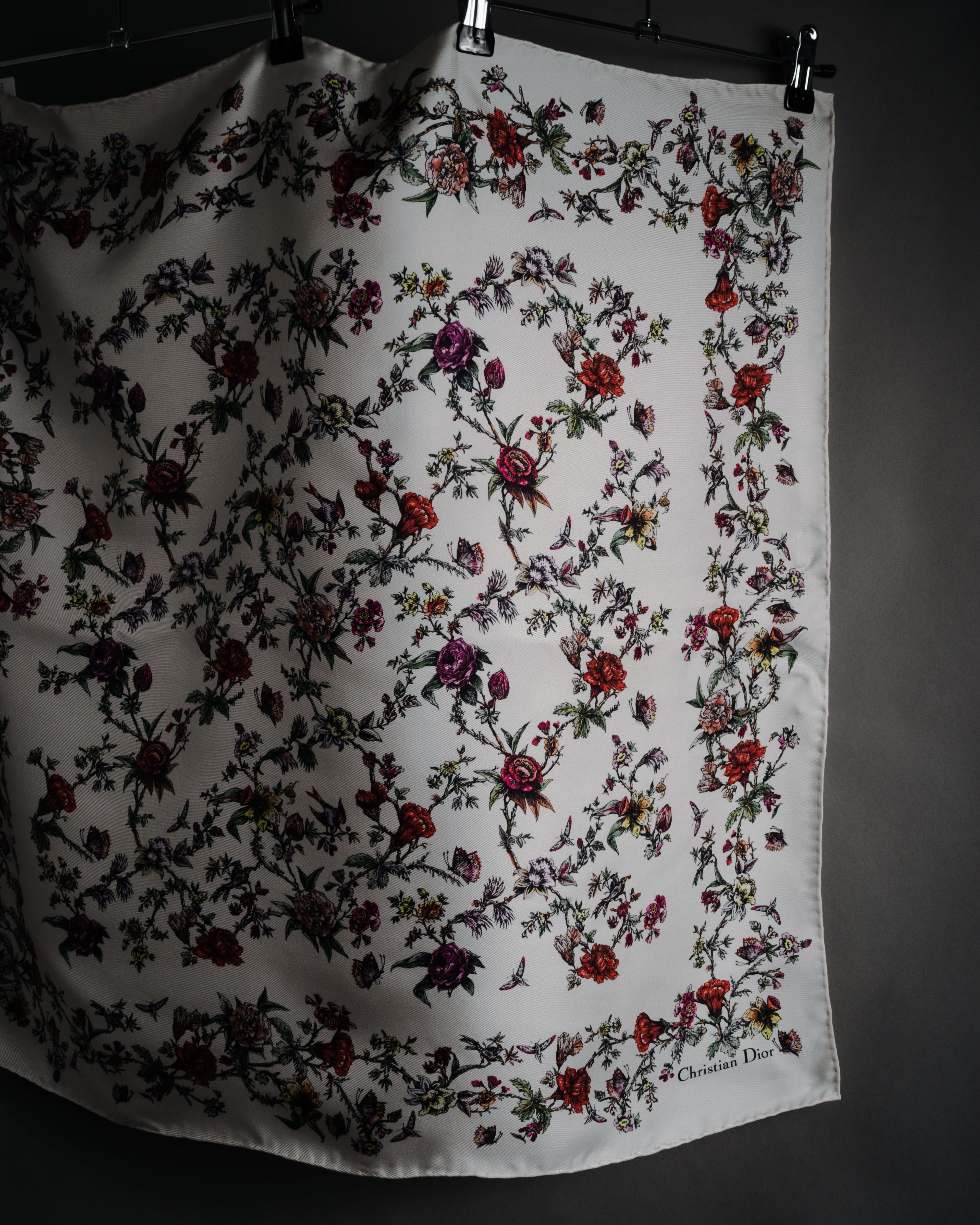 "Christian Dior" 2020-2023 botanical silk twill scarf