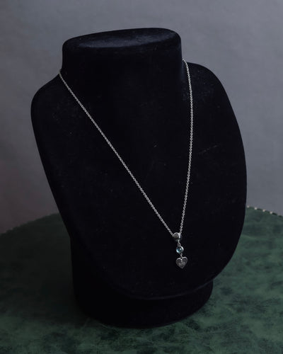 "GUCCI" Heart motif silver necklace