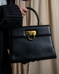 "Salvatore Ferragamo" Gancini motif leather hand bag
