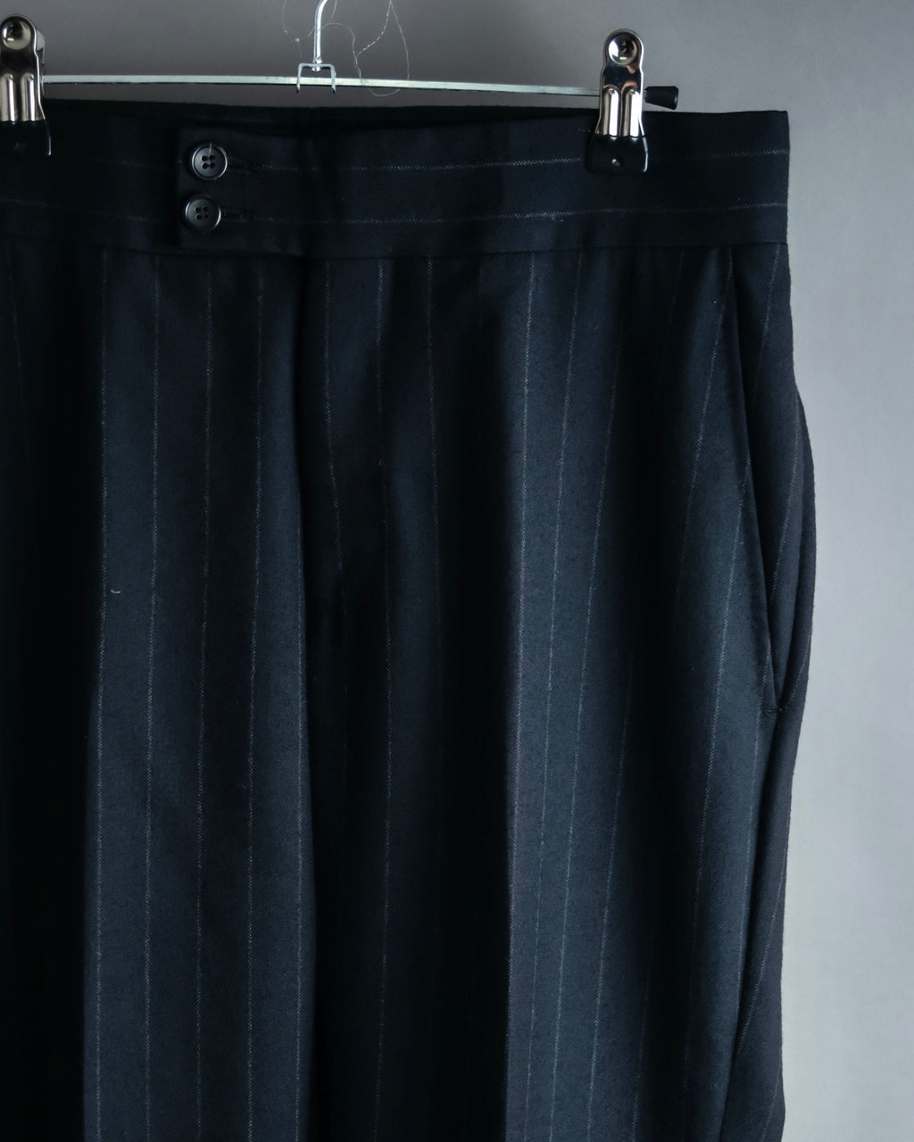 "GUCCI" chalk stripe designed wide pants