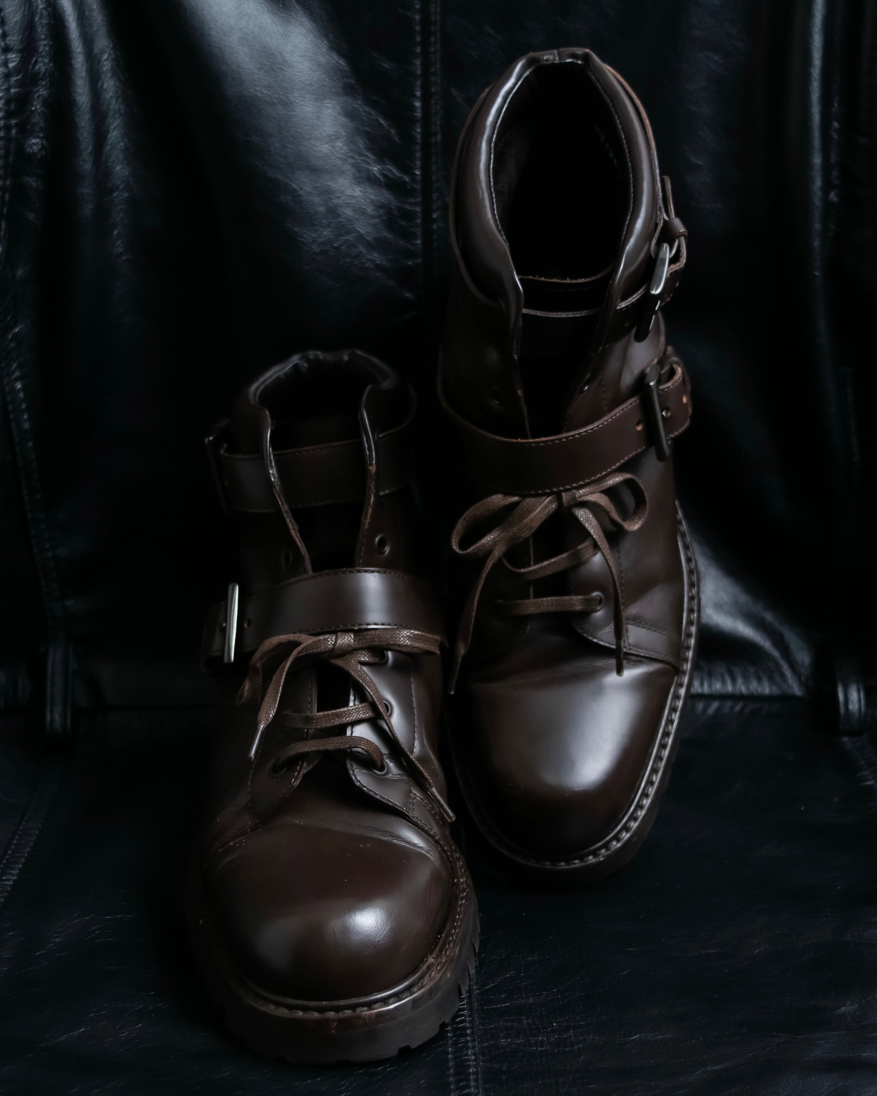 "PRADA" Belt design high cut boots