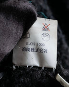 "YVES SAINT LAURENT" Ribbon design stand collar low gauge cardigan