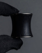 "HERMES" Drum-shaped calf leather scarf ring