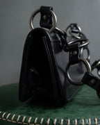 -SPECIAL- "YVES SAINT LAURENT"
00's Tom Ford period stacked ring design horizontal leather bag