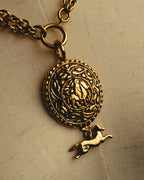 -SPECIAL- “CHANEL” 90’s-00’s Horse motif medallion chain necklace