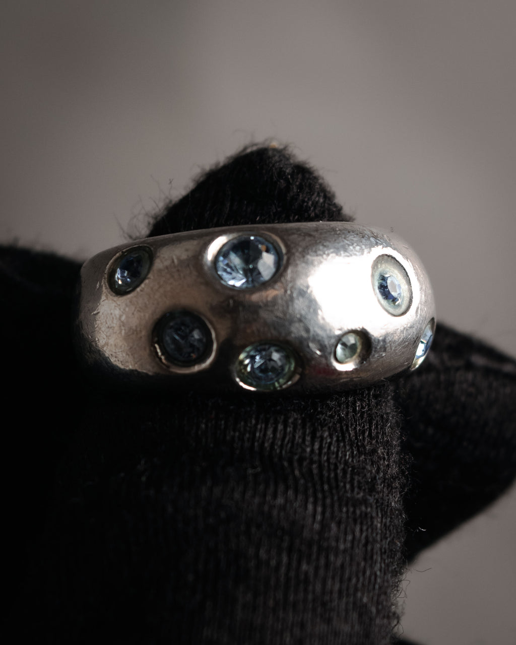 “Yves Saint Laurent” 1995-2003 Blue stone dome ring