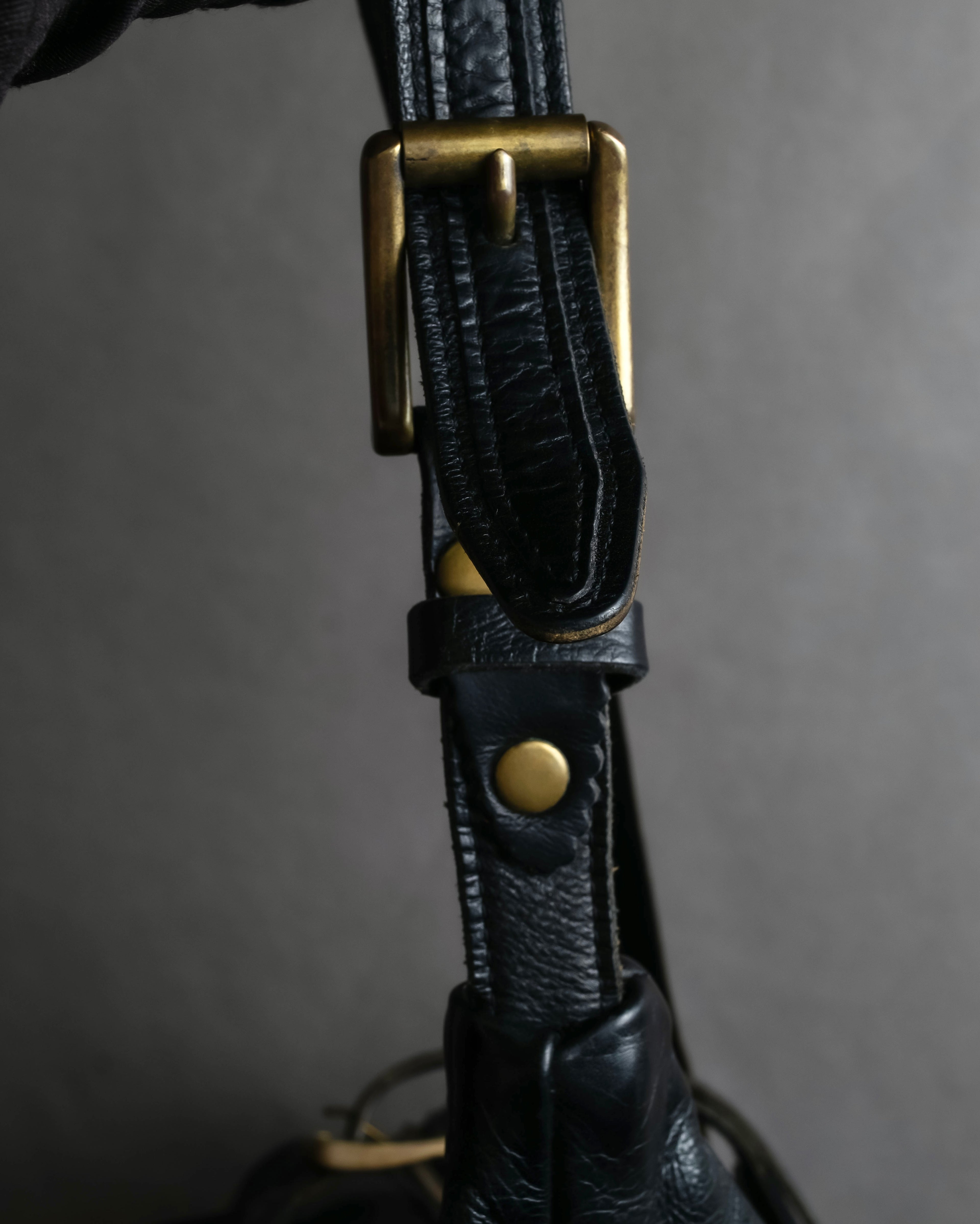 "Jas-M.B." Belt flap design leather shoulder bag