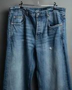 -SPECIAL- “SAINT LAURENT” 2023’s Long extreme baggy faded denim jeans