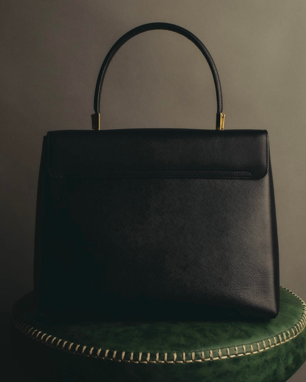 "Salvatore Ferragamo" 90's-00's Structured gancini leather top handle bag