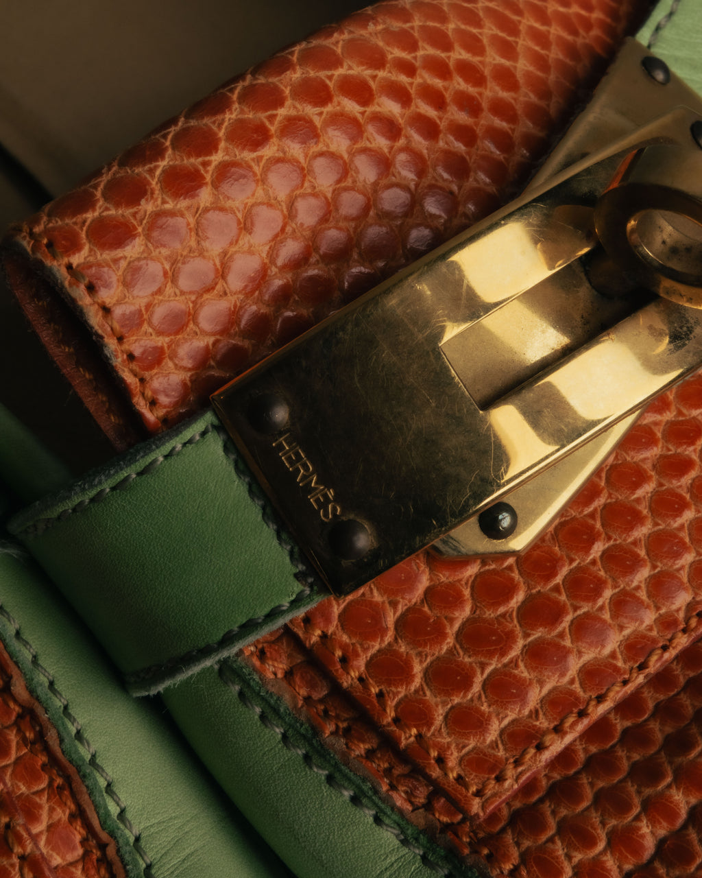 “Hermès” 90’s-00’s Kelly buckle leather loafer