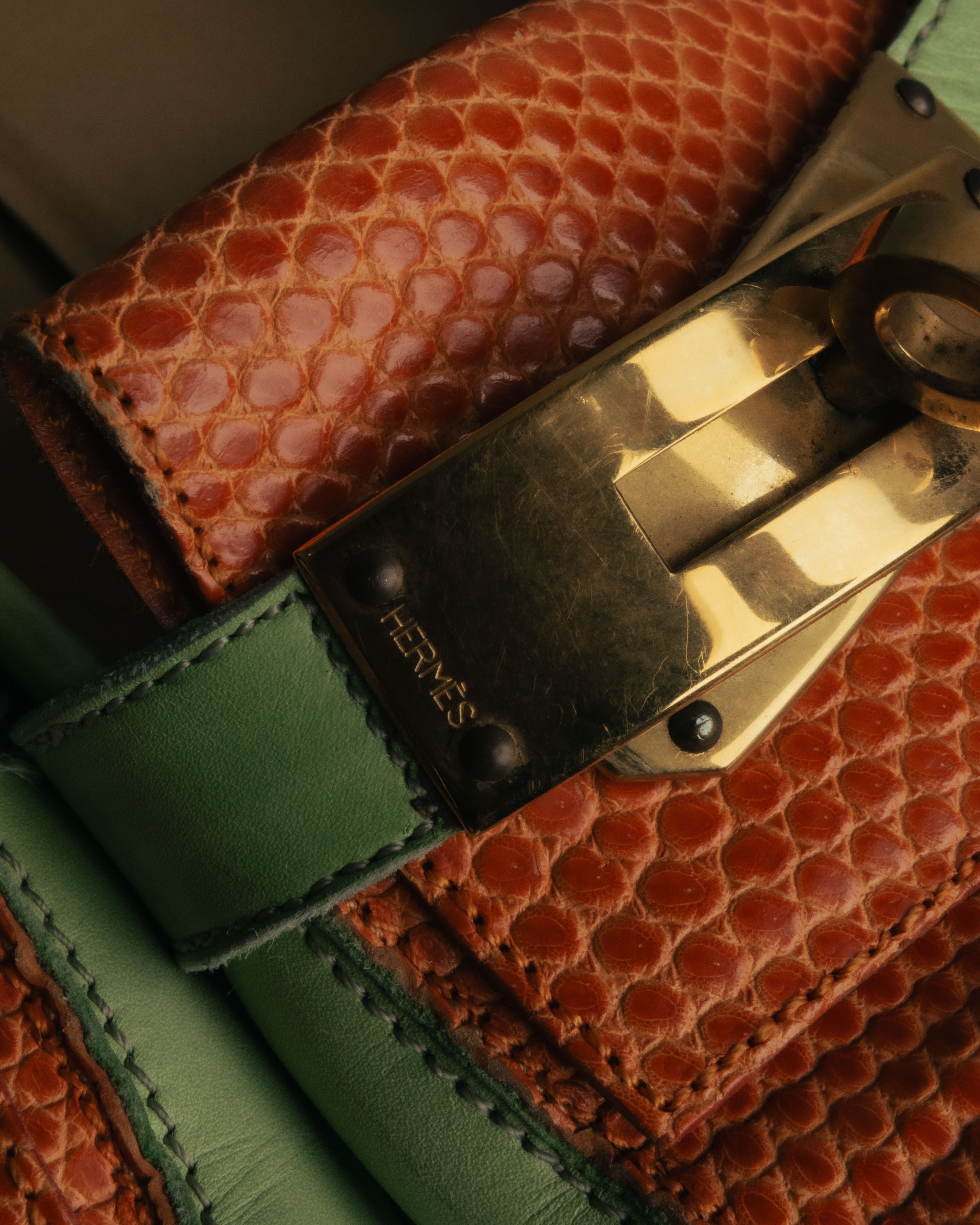 “Hermès” 90’s-00’s Kelly buckle leather loafer