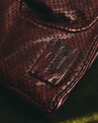 "VALENTINO GARAVANI" 2010's Burgundy perforated leather gloves