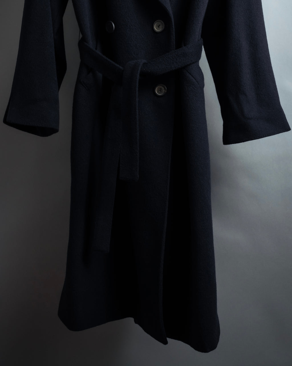 "VALENTINO" Double-breasted belted chester coat