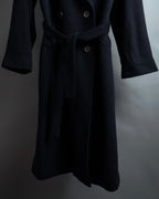 "VALENTINO" Double-breasted belted chester coat