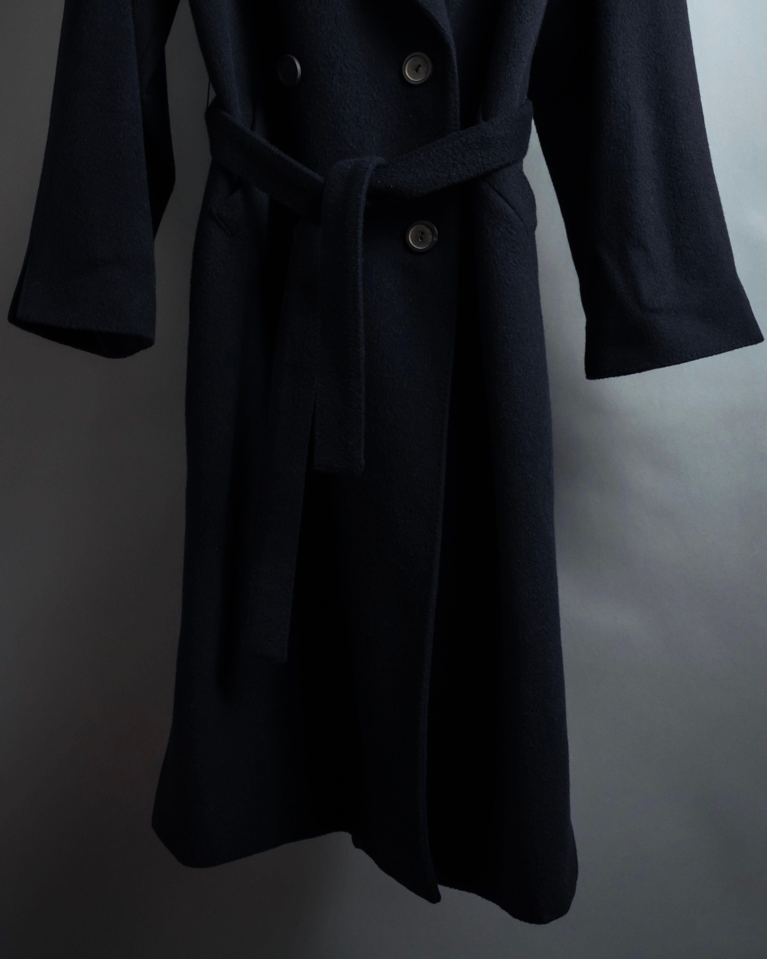 "VALENTINO" Double-breasted belted chester coat