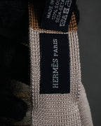 “HERMES” 10’s-20’s Bicolor silk knit tie
