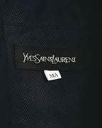 "Yves Saint Laurent" 90's-00's Herringbone silk pajama shirt