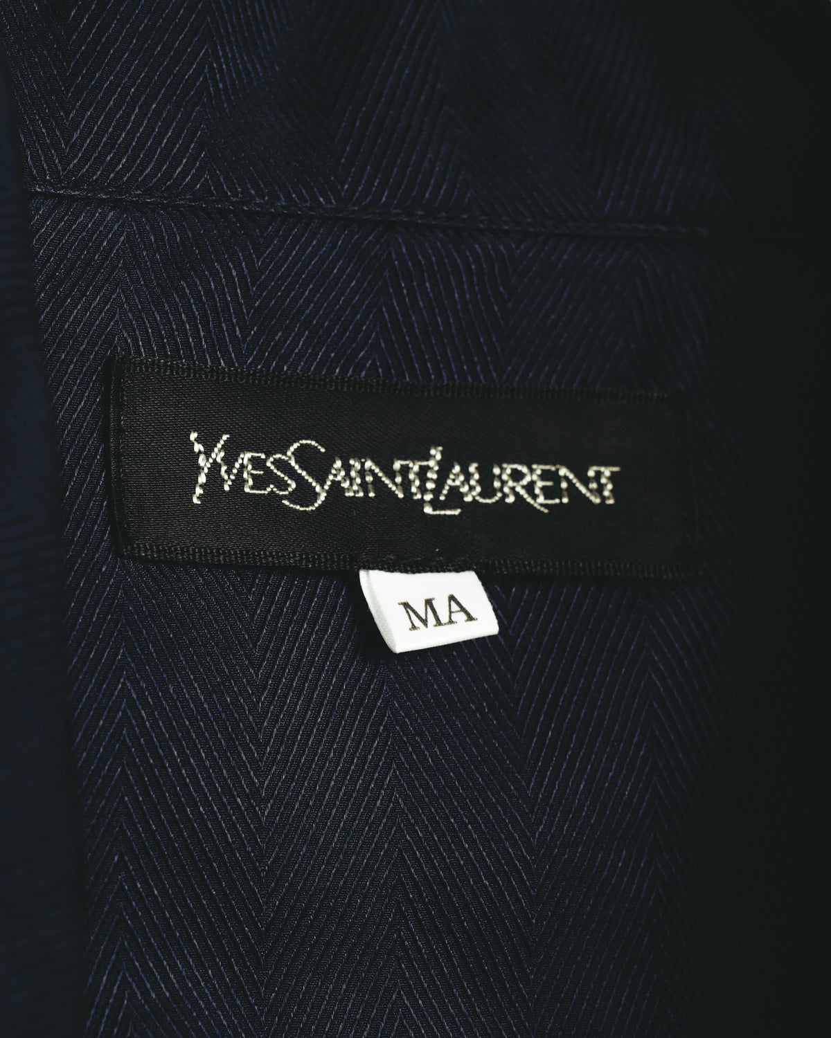 "Yves Saint Laurent" 90's-00's Herringbone silk pajama shirt